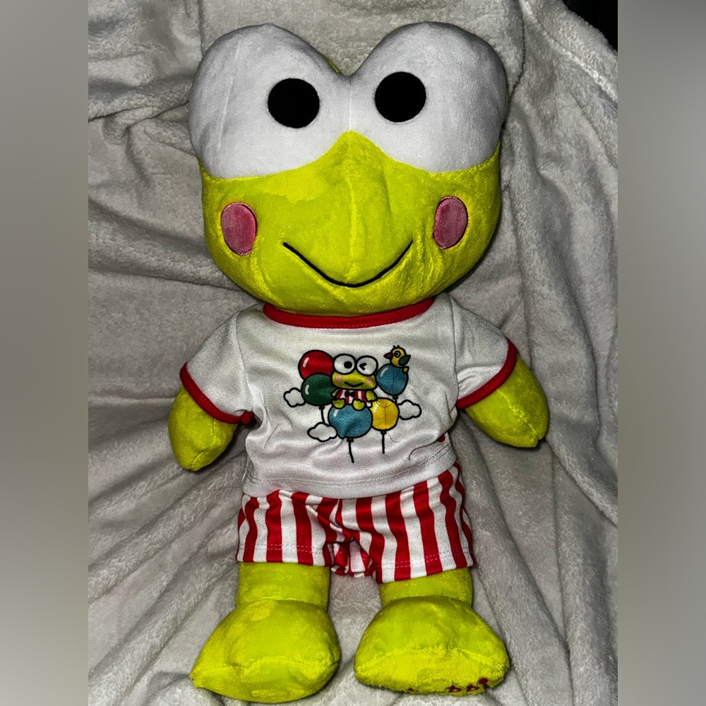 SOLD Sanrio Friends Keroppi Build-A-Bear Exclusive Plush + Outfit NWOT